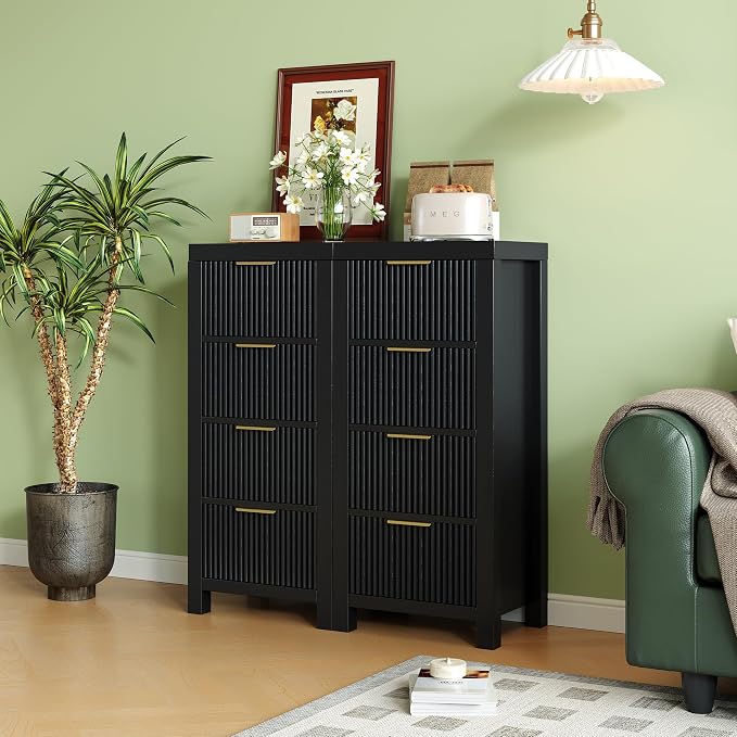 Mid-Century Modern Tall Wooden Dresser - Image 3