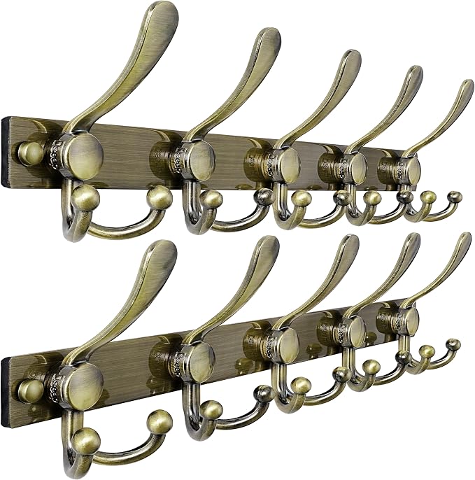 Dseap Coat Rack Wall Mount 2.0 Pro: Heavy Duty 300% Thicker, Stainless Steel by Dseap