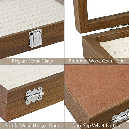 MOOCA 100 Ring Box Jewelry Display Tray, Display Case Accessories Storage Box - Image 5