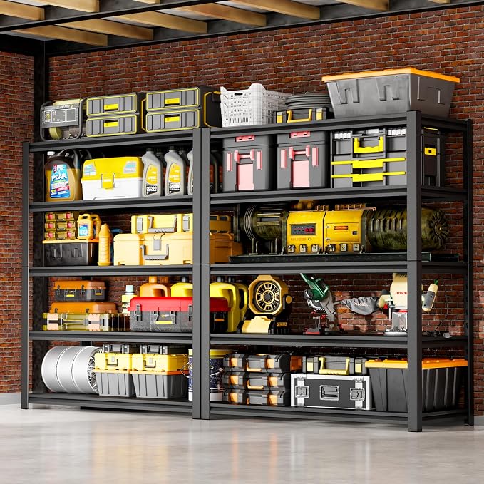 72''H Garage Shelving Heavy Duty, 3000LBS Storage Shelves, 5-Tier Adjustable by Qxdyt