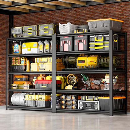 72''H Garage Shelving Heavy Duty, 2500LBS Storage Shelves, 5-Tier Adjustable by Qxdyt