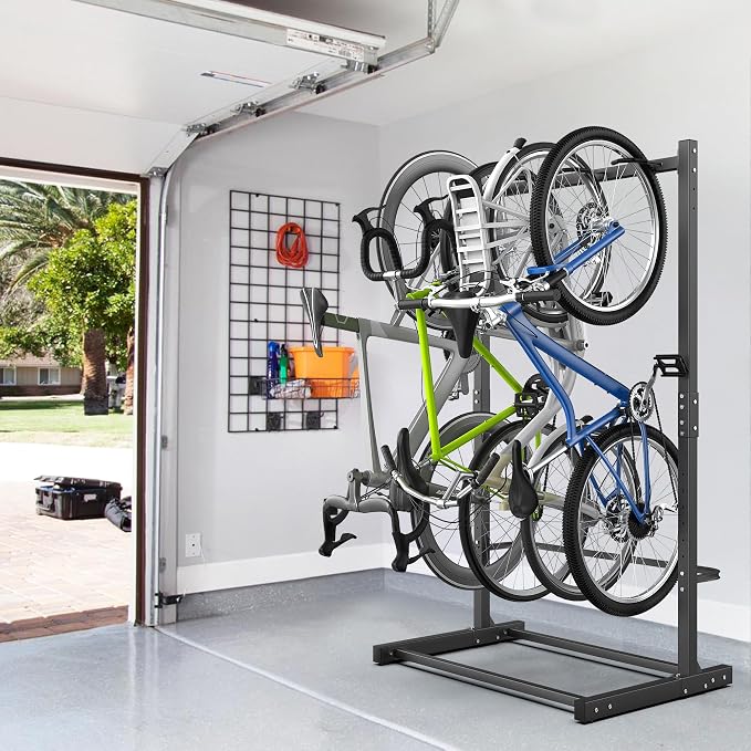 EVERHANGER Freestanding Bike Rack, Vertical Bike Rack Stand - Image 7