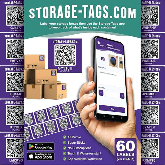 QR Code Storage Tags by STORAGE-TAGS