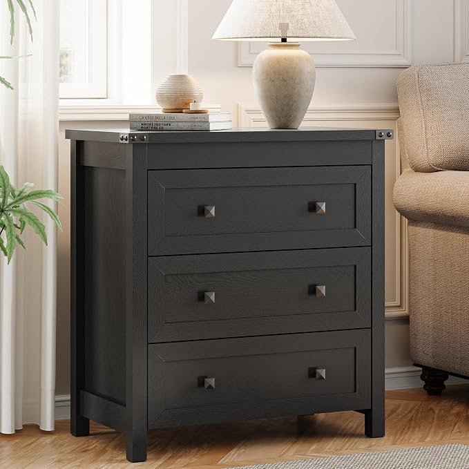 Dresser for Bedroom with 3 Drawers, 27.55" Wide Small Chests of Drawers - Image 4