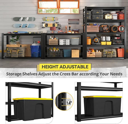 REIBII Garage Shelving Heavy Duty Storage Shelves, Extra Large Adjustable - Image 5