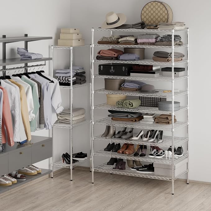 24" Deep x 48" Wide x 86" Height Wire Shelving Kit | 10-Tier | NSF Commercial - Image 4