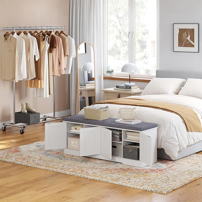 DINZI LVJ Shoe Bench, Entryway Storage Bench - Image 9
