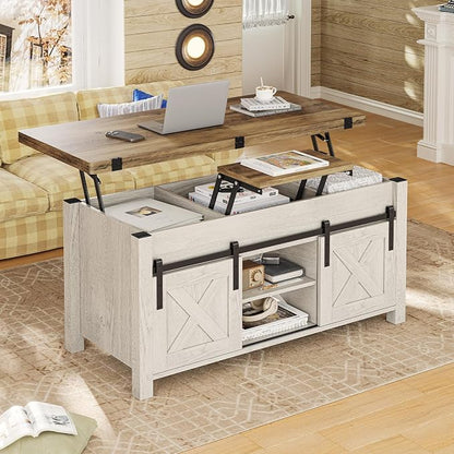 SEDETA Lift Top Coffee Table, 4 in 1 Multi-Function Convertible Coffee Tables - Image 2