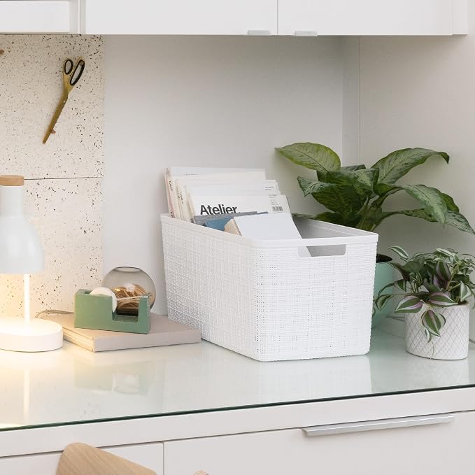 Curver Set of 4 Large 20L Jute Decorative Plastic Organization and Storage - Image 5