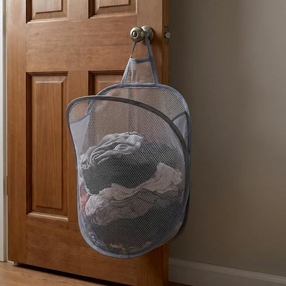 2 Pcs Hanging Laundry Basket, Small Hanging Laundry Bag, Wall-Mounted, - Image 6