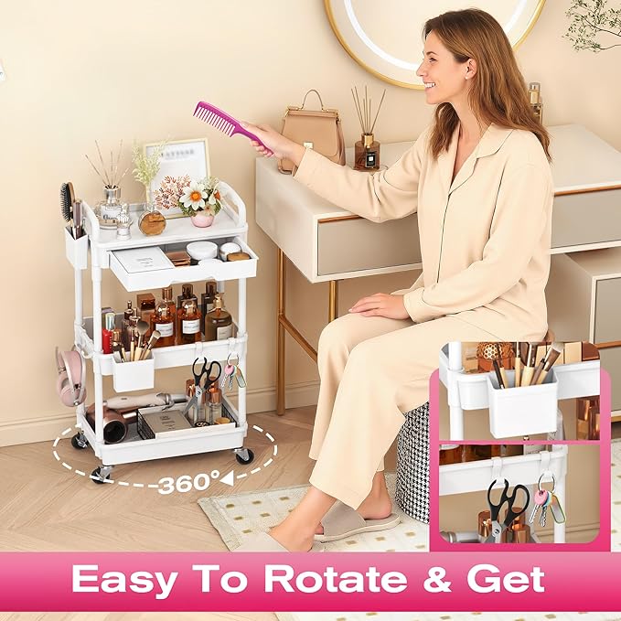 Goovilla Rolling Makeup Organizer Cart - Image 5