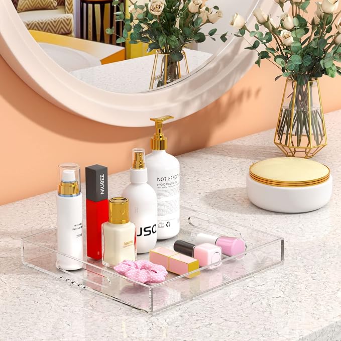 NIUBEE Clear Serving Tray 15x15 Inches - Image 7