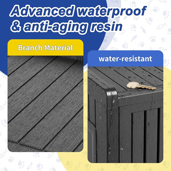ROJIK Shoe Cabinet Waterproof UV-Resistant, Storage Bench Indoor Outdoor - Image 5