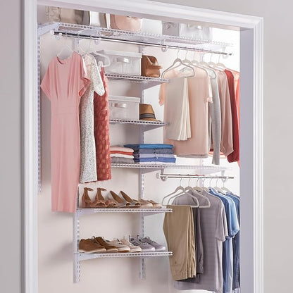 Rubbermaid Configurations Deluxe Custom Closet Kit 3-6 Ft. Adjustable Metal - Image 6
