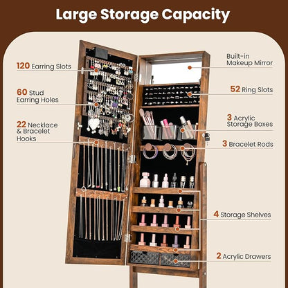 Giantex Standing Jewelry Armoire - Image 3