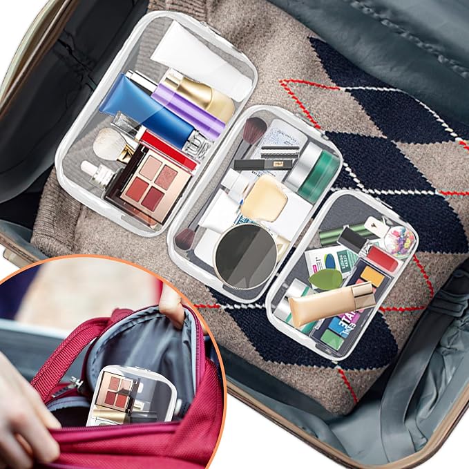 AURUZA Clear Makeup Bag, Portable Travel Toiletry Bags - Image 7