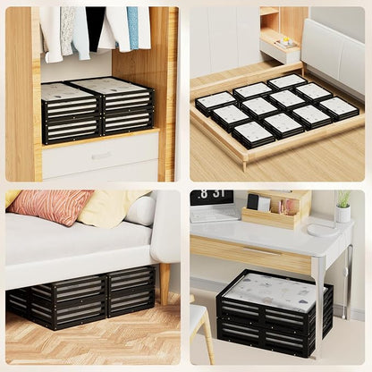 Under Bed Storage with Wheels-Large Bamboo Underbed storage Containers with - Image 8