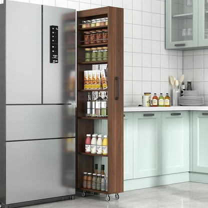 Slim Rolling Storage Cart, 7-Tier Pull-Out Spice Rack by Unknown