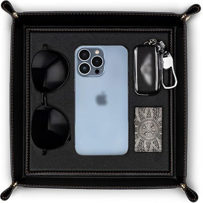 VLANDO Valet Tray Organizer, PU Leather Catchall Tray by VLANDO