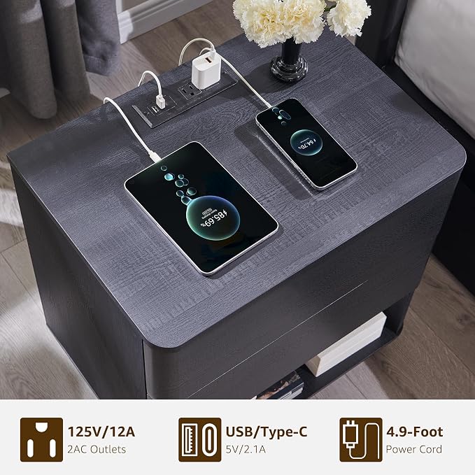 ACCOHOHO Nightstand Set of 2 - Image 3