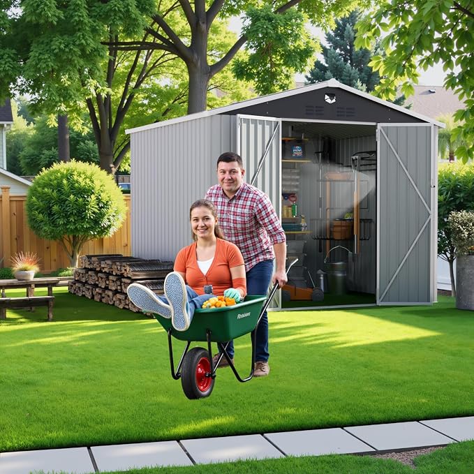 Metal Storage Shed, 10x8 Outdoor Storage Building, Large Backyard Sheds - Image 8