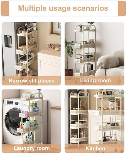 UMDONX 4-Tier Narrow Mobile Storage Cart - Image 8