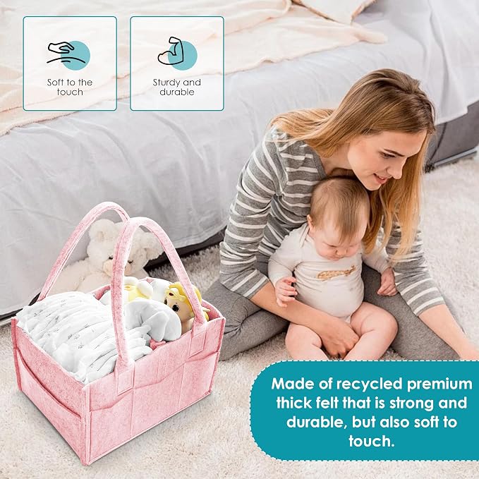 Cute Castle 2 Pack Diaper Caddy Organizer - Image 4