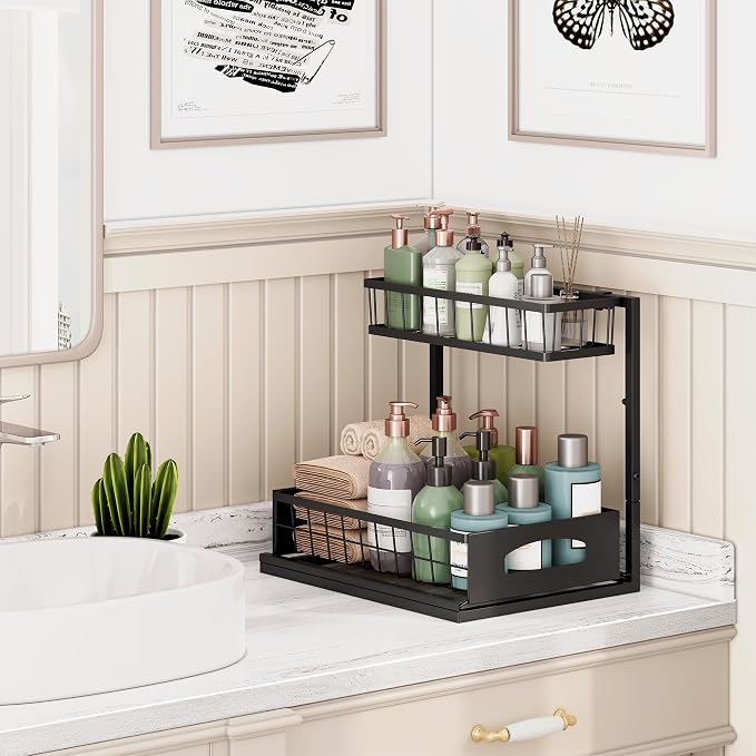 Under Sink Organizer and Storage, Height Adjustable Cabinet Organizer - Image 7