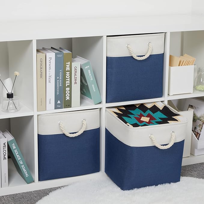 Bidtakay Storage Baskets Large Cube Storage Bins Fabric Baskets - Image 2