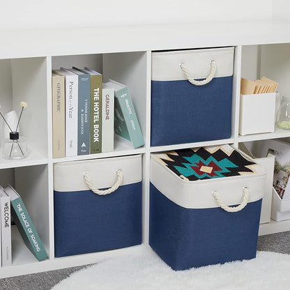 Bidtakay Storage Baskets Large Cube Storage Bins Fabric Baskets - Image 2