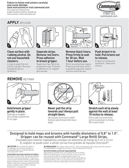 Command Broom Grippers, 2 Hangers and 4 Strips, Damage-Free Mop and Broom - Image 10