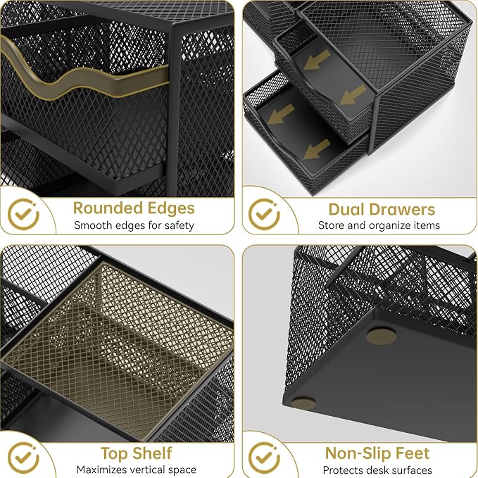 Mesh Desk Organizer, Pen Organizer - Image 3
