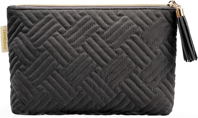 BAGSMART Small Makeup Bag, Elegant Cosmetic Pouch by BAGSMART