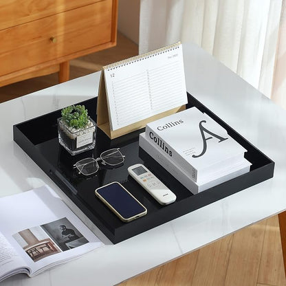 Black Oversize Acrylic Serving Tray - Image 4