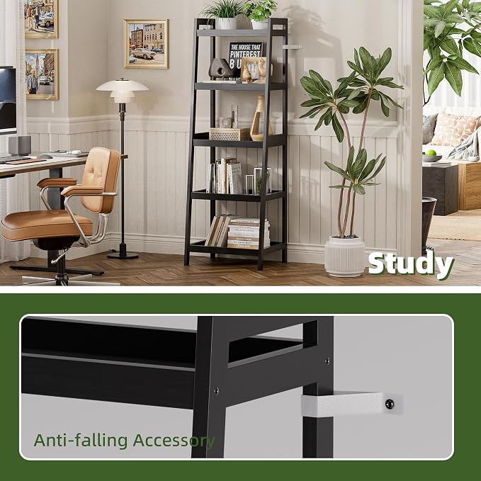Bookshelf, 5 Tier Ladder Bookcase - Image 8