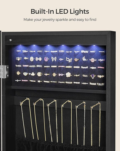 SONGMICS Hanging Jewelry Cabinet, Wall-Mounted Cabinet - Image 5