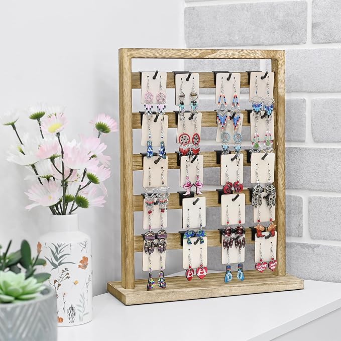 Ikee Design Free Assemble 2 Pcs Set Wooden Jewelry Display Rack - Image 9