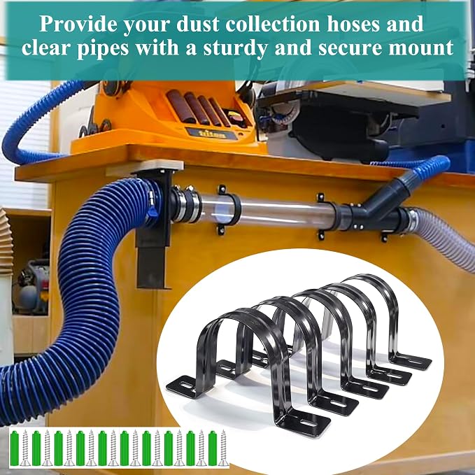 Dust Collection Hose and Pipe Holder Adjustable Hangers Bracket, Don’t Broken - Image 5