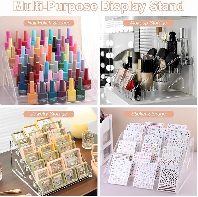 SUTOKAKA 7-Tier Clear Acrylic Nail Polish Organizer Stand | 7-tier clear - Image 4