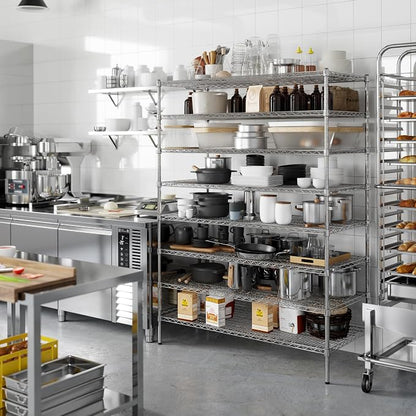 24" Deep x 54" Wide x 74" Height Wire Shelving Kit | 8-Tier | NSF Commercial - Image 4