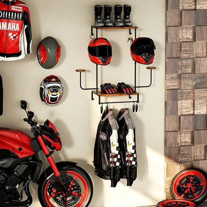 Urban Deco Motorcycle Helmet Holder Wall Mount, Helmet Rack - Image 5
