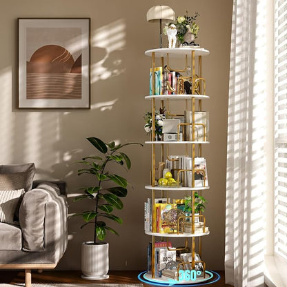360° Rotating Bookshelf, Revolving Bookcase by Unknown