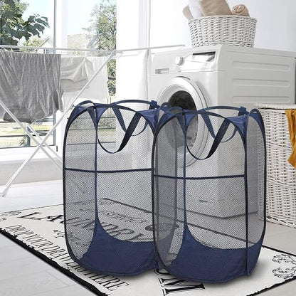 BATTOO Deluxe Strong Mesh Pop up Laundry Hamper Basket - Image 6