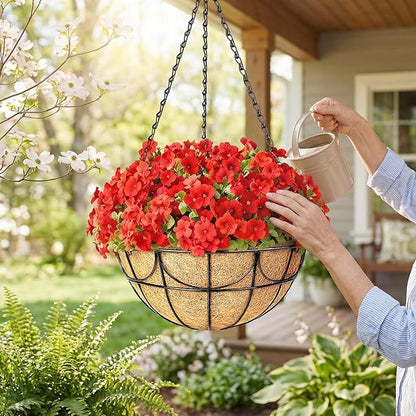 12 Inch 4 Pack Hanging Baskets Planters - Image 2