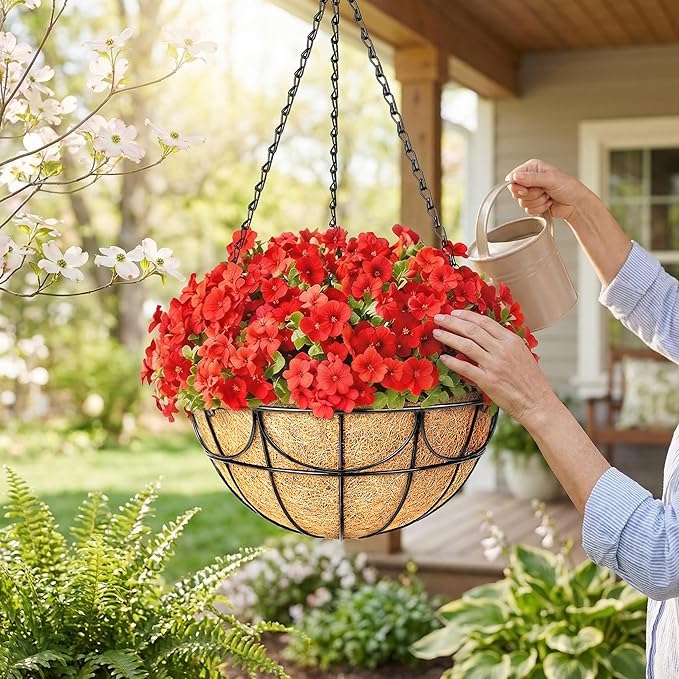 12 Inch 3 Pack Hanging Baskets Planters - Image 2