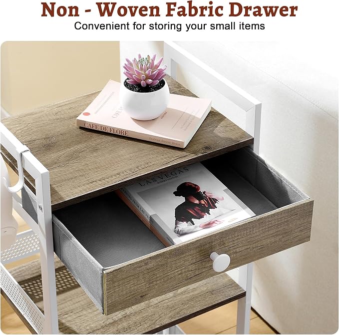 FAVOOSTY 3-Tier Bathroom Ladder Shelf Floor Storage Shelf - Image 5