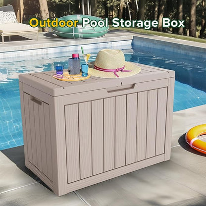 Vixzen 45 Gallon Outdoor Deck Box, Lockable Outdoor Storage Box - Image 5