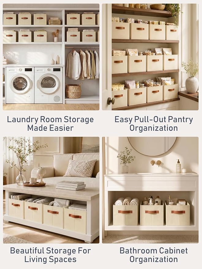 6 Pack Large Closet Storage Baskets Bins - Image 7