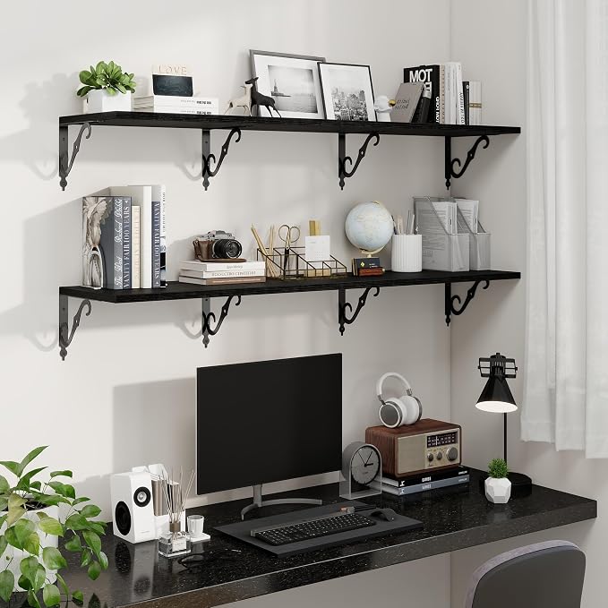 Fun Memories 55 Inch Floating Shelves, Long Floating Shelves Wall-Mounted - Image 2