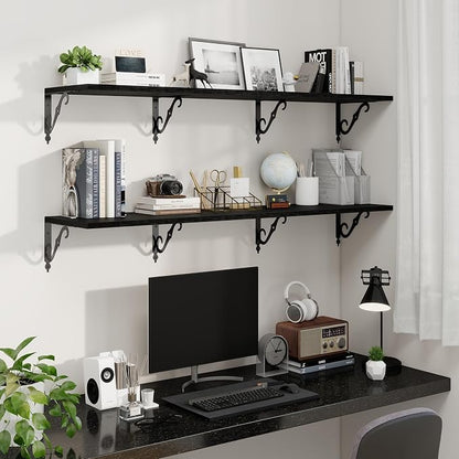 Fun Memories 55 Inch Floating Shelves, Long Floating Shelves Wall-Mounted - Image 2